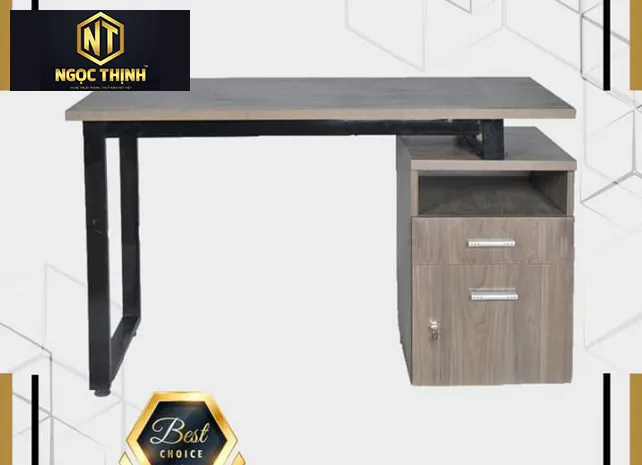 Xưởng Nội Thất Ngọc Thịnh - Bàn làm việc chân sắt văn phòng hiện đại, đơn giản, sang trọng